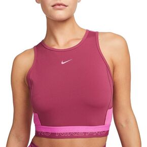 Nike Pro Dri-FIT Women's Cropped Training Tank Rosewood (US, Alpha, XX-Large, Regular, Regular, Rosewood)