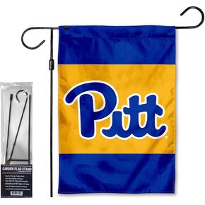College Flags & Banners Co. Pittsburgh Panthers Garden Banner Flag with Stand Pole Holder
