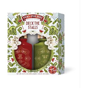 Poo-Pourri Deck The Stalls Gift Set, Berry and Bright 2 Fl Oz and Balsam Bum 2 Fl Oz - Cranberry, Cinnamon, Balsam Fir and Cedarwood