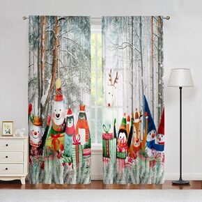 Burnt Orange Kitchen Curtains 2 Panels for Dining Room Abstract Rust Art Painting Curtain 36 inch Length Semi Sheer Rod Pocket Window Treatment Panel for Livingroom,27.5"x36"