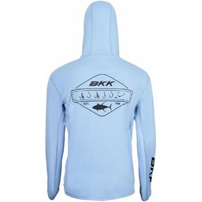 BKK Fishing Hooded Long Sleeve Performance Shirt UPF 50+ UV Sun Protection Outdoor Sports Hiking Running Shirts Dark Camo