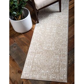 Unique Loom Rushmore Collection Area Rug - Adams (3' x 9' 10" Runner, Beige/ Ivory)