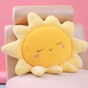 Flower Floor Pillow Sun Shape Cushion Cute Seating Pad Chair Cushion Oversized Throw Pillow,Cute Sun Pillow Plush Toy,for Home Decoration Kids Girls Women Gifts (sun 45 cm / 17.8 inch)