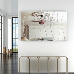 KOHROS Rectangular Modern Wall Mirror Wavy Decoration for Living Room Corridor Bedroom Dining Room(47.2" x 23.6")