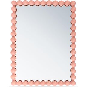 CLEENTABLE 16 x 12 Inch Rectangle Mirror, Metal Frame Mirror, Wall Mirror for Entryway, Bathroom, Farmhouse, Farmhouse, Vanity, Living Room - Flesh Pink
