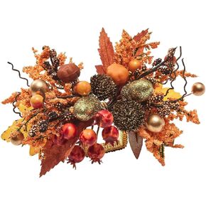 Kim Seybert Fall Frolic Napkin Ring in Brown & Orange, Set of 4