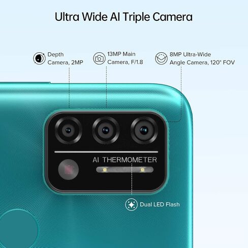 UMIDIGI A9 Cell Phone, 64GB Fully Unlocked Smartphone, 5150mAh Battery Android Phone with 6.53" HD+ Full Screen and 13MP AI Triple Camera. in Saudi Arabia