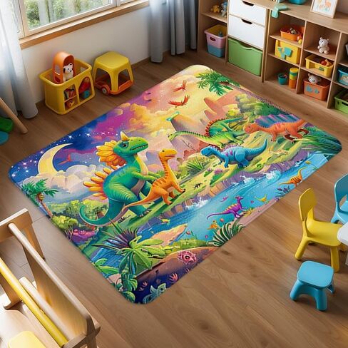 Dinosaur Rug - Dinosaur Area Rug for Boys Bedroom Decor - Dino Carpet - 36x24 inches in Saudi Arabia