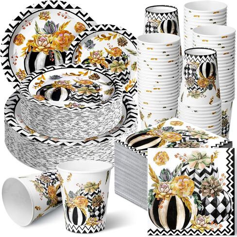 Hsei 250 Pcs A Little Pumpkin Plates and Napkins Party Decorations Disposable Tableware Sets Baby Shower Birthday Party Supplies Serves 50 Guests Dinnerware Baby Bridal Shower Party Favors in Saudi Arabia