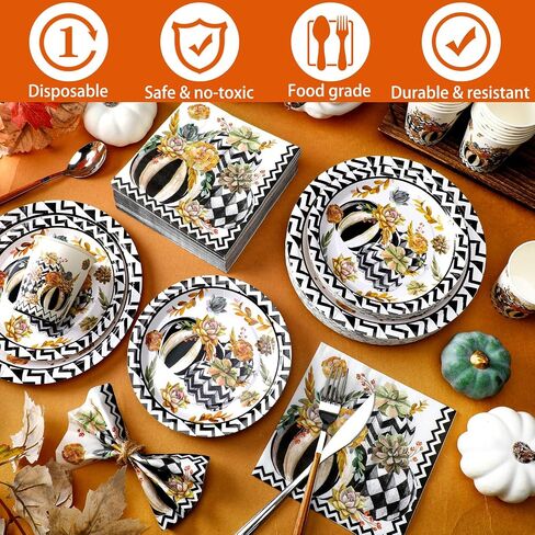 Hsei 250 Pcs A Little Pumpkin Plates and Napkins Party Decorations Disposable Tableware Sets Baby Shower Birthday Party Supplies Serves 50 Guests Dinnerware Baby Bridal Shower Party Favors in Saudi Arabia