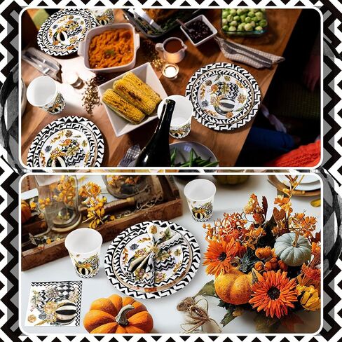 Hsei 250 Pcs A Little Pumpkin Plates and Napkins Party Decorations Disposable Tableware Sets Baby Shower Birthday Party Supplies Serves 50 Guests Dinnerware Baby Bridal Shower Party Favors in Saudi Arabia