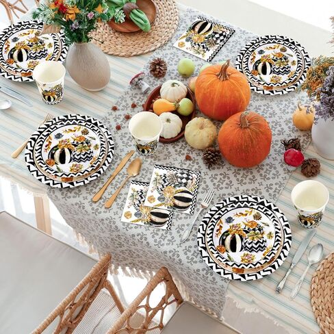 Hsei 250 Pcs A Little Pumpkin Plates and Napkins Party Decorations Disposable Tableware Sets Baby Shower Birthday Party Supplies Serves 50 Guests Dinnerware Baby Bridal Shower Party Favors in Saudi Arabia