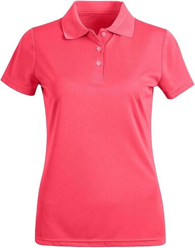 Women's Dry-Fit Golf Polo T Shirts Lightweight Moisture Wicking Short Sleeve Shirt Quick Dry Polo Shirt for Women(Pink-XL) in Saudi Arabia