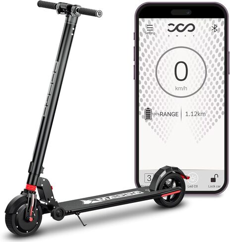 سكوتر كهربائي MoNiBloom E-Scooter مع شاشة LED وتطبيق بلوتوث، سكوتر محمول قابل للطي للبالغين والمراهقين in Saudi Arabia