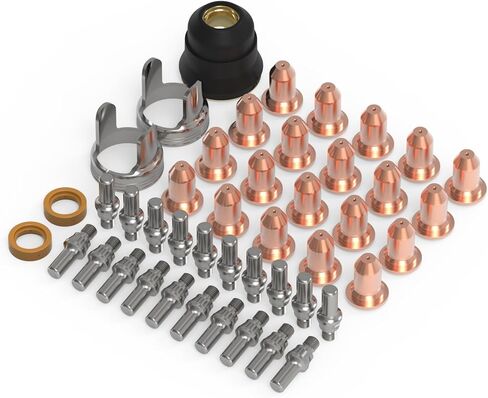 YESWELDER 24pcs Plasma Cutting Torch Consumables Sets Tip Electrode of IPT40, Suitable for YESWELDER CUT-55DS Pro/CUT-65DS Plasma Cutter in Saudi Arabia