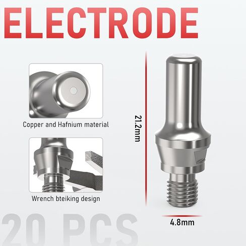 YESWELDER 24pcs Plasma Cutting Torch Consumables Sets Tip Electrode of IPT40, Suitable for YESWELDER CUT-55DS Pro/CUT-65DS Plasma Cutter in Saudi Arabia