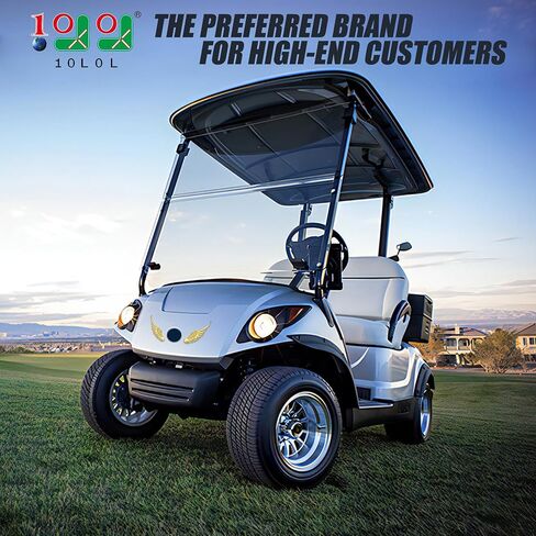 10L0L Golf Cart Stickers 3D Metal Stereo Wing Decals,Universal Decoration Accessories Emblem for Yamaha/EZGO/Club Car(Gold) in Saudi Arabia