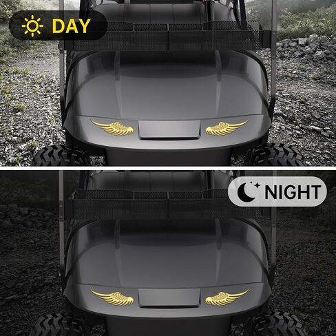 10L0L Golf Cart Stickers 3D Metal Stereo Wing Decals,Universal Decoration Accessories Emblem for Yamaha/EZGO/Club Car(Gold) in Saudi Arabia