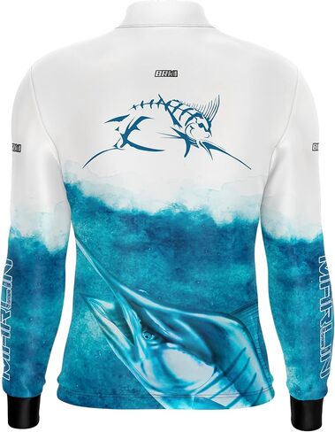 BRK Mens Long Sleeve Fishing Shirt Offshore Marlin UPF 30 Sun Protection in Saudi Arabia