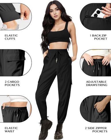 Buauty Lightweight Hiking Pants Women,Quick Dry Joggers Cargo Pants in Saudi Arabia