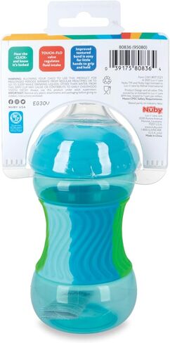 Nuby No Spill Sili Bands 10oz Soft Spout Cup with Textured Easy Grip Silicone Band - Pink in Saudi Arabia