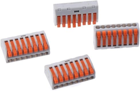 10Pcs Classified Conductor, Useful Compact Terminal, PCT-218 Cable Connect, Tie Rod Nut, Orange 8-Port Wire Connector for Quick Connect in Saudi Arabia