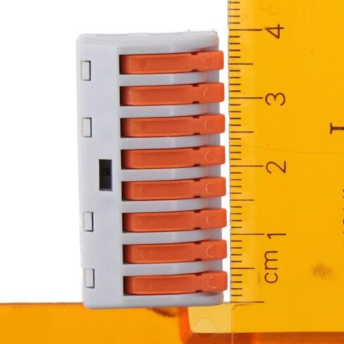 10Pcs Classified Conductor, Useful Compact Terminal, PCT-218 Cable Connect, Tie Rod Nut, Orange 8-Port Wire Connector for Quick Connect in Saudi Arabia