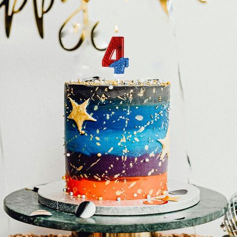 Spider Candle, Spider Web Candles Blue Sequins Number Candle Cake Topper Candle Birthday Cake Candles Spider Birthday Decorations for Boy Spider Themed Birthday Party Halloween Supplies (3) in Saudi Arabia