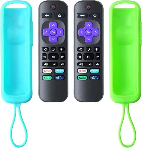 تم استبدال جهاز التحكم عن بعد فقط لـ Roku Box، متوافق مع Roku 1/2/3/4 (HD، LT، XS، XD)، لـ Roku Express، لـ Roku Premiere مع حافظة ناعمة (ليس لـ Roku Stick وRoku TV) (عبوة من 2) in Kuwait