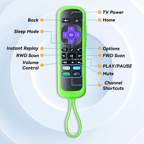 تم استبدال جهاز التحكم عن بعد فقط لـ Roku Box، متوافق مع Roku 1/2/3/4 (HD، LT، XS، XD)، لـ Roku Express، لـ Roku Premiere مع حافظة ناعمة (ليس لـ Roku Stick وRoku TV) (عبوة من 2) in Kuwait