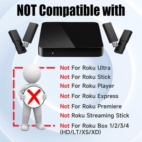 تم استبدال جهاز التحكم عن بعد فقط لـ Roku Box، متوافق مع Roku 1/2/3/4 (HD، LT، XS، XD)، لـ Roku Express، لـ Roku Premiere مع حافظة ناعمة (ليس لـ Roku Stick وRoku TV) (عبوة من 2) in Kuwait