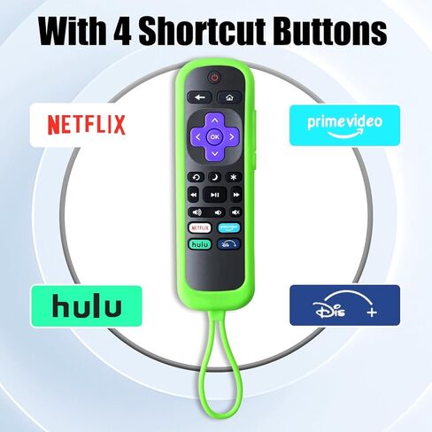 تم استبدال جهاز التحكم عن بعد فقط لـ Roku Box، متوافق مع Roku 1/2/3/4 (HD، LT، XS، XD)، لـ Roku Express، لـ Roku Premiere مع حافظة ناعمة (ليس لـ Roku Stick وRoku TV) (عبوة من 2) in Kuwait