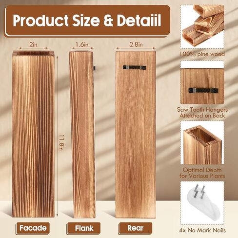 4 عبوات من مزارعي الحوائط الخشبية مع 65 قطعة من عشب بامباس المجفف وديكور الحائط الخشبي مزهرية حائط خشبية مع نباتات زهور مجففة وحوامل نباتات خشبية وجيب معلق لغرفة المعيشة وغرفة النوم والحمام in Kuwait