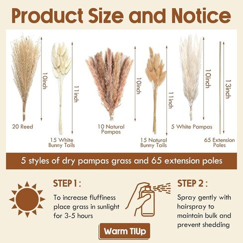 4 عبوات من مزارعي الحوائط الخشبية مع 65 قطعة من عشب بامباس المجفف وديكور الحائط الخشبي مزهرية حائط خشبية مع نباتات زهور مجففة وحوامل نباتات خشبية وجيب معلق لغرفة المعيشة وغرفة النوم والحمام in Kuwait