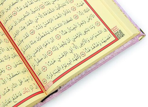 ihvan online Luxury Islamic Prayer Velvet Covered Treasure Box Shaped Gift Box with Elegant Velvet Covered Quran & Prayer Beads Tesbih, Ramadan & Eid Gift, Pink in Saudi Arabia