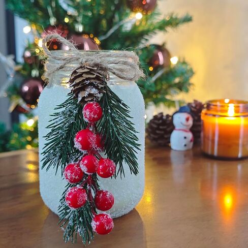 Christmas Candles,18 oz Snow Forest Candles for Christmas Decor,Christmas Tree Scented Candles,Winter Decorations for Indoor Home,Unique Christmas Gifts for Women (Red and White) in Saudi Arabia