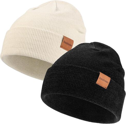 Winter Beanie Hat for Men: Warm Knit Beanie Unisex Skull Cap Men Women Cuffed Hat for Cold Weather in Saudi Arabia