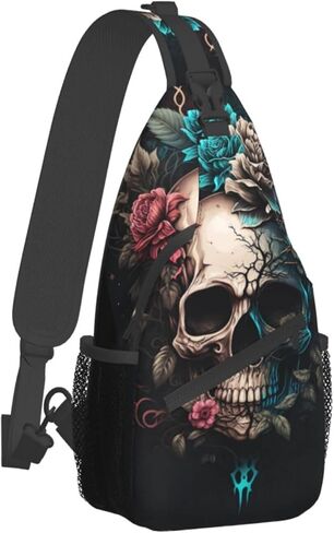 Dog Paw Sling Bag for Women Men Chicken Crossbody Bags Sunflower Chest Bag Gothic Skull Daypack Shoulder Bag Backpack in Saudi Arabia