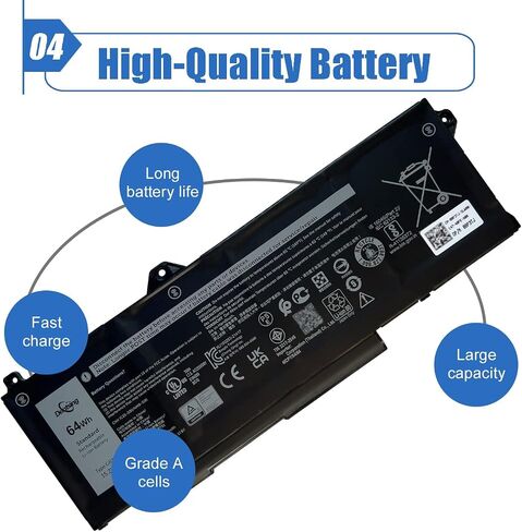 Dentsing DKNKD (11.1V 97Wh/8550mAh) X8VWF Laptop Battery Compatible with Dell Latitude 14 Rugged 5404 7404 E5404 E7404 Series Notebook 4XKN5 CJ2K1 5XT3V 05XT3V VCWGN 0VCHGN 09FN4 XN4KN XRJDF YGV51 in Saudi Arabia