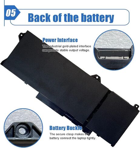 Dentsing DKNKD (11.1V 97Wh/8550mAh) X8VWF Laptop Battery Compatible with Dell Latitude 14 Rugged 5404 7404 E5404 E7404 Series Notebook 4XKN5 CJ2K1 5XT3V 05XT3V VCWGN 0VCHGN 09FN4 XN4KN XRJDF YGV51 in Saudi Arabia