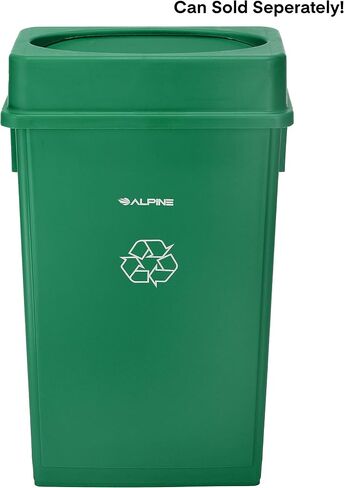Alpine 23 Gallon Slim Trash/Recycling BIN Swing LID Green in Kuwait