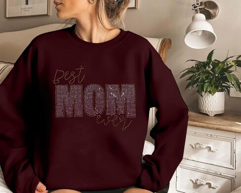Mama Sweatshirt Coquette Sweater Women Bow Sweatshirt Pink Ribbon Sweatshirts Cute Crewneck Long Sleeve Top in Saudi Arabia