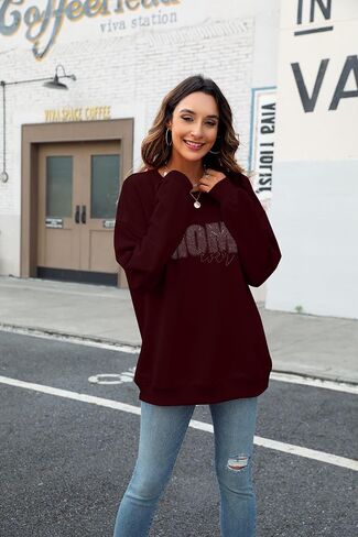 Mama Sweatshirt Coquette Sweater Women Bow Sweatshirt Pink Ribbon Sweatshirts Cute Crewneck Long Sleeve Top in Saudi Arabia