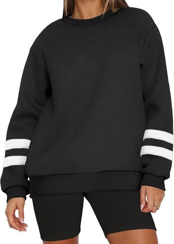 WIHOLL Womens Oversized Sweatshirts Long Sleeve Tops Fall Winter Clothes Crewneck Cozy Outfits Pullover 2024 Fashion in Saudi Arabia