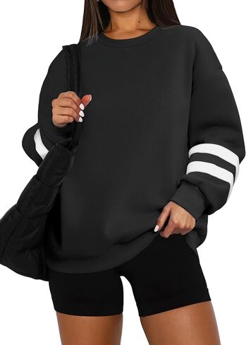WIHOLL Womens Oversized Sweatshirts Long Sleeve Tops Fall Winter Clothes Crewneck Cozy Outfits Pullover 2024 Fashion in Saudi Arabia
