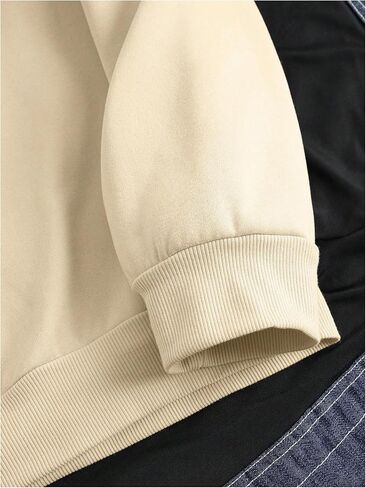SOLY HUX Men's Sweatshirt Letter Print Crewneck Long Sleeve Casual Pullover Tops in Saudi Arabia