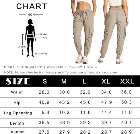 smawell Women Cargo Hiking Pants Lightweight Travel Joggers for Women Summer in Saudi Arabia