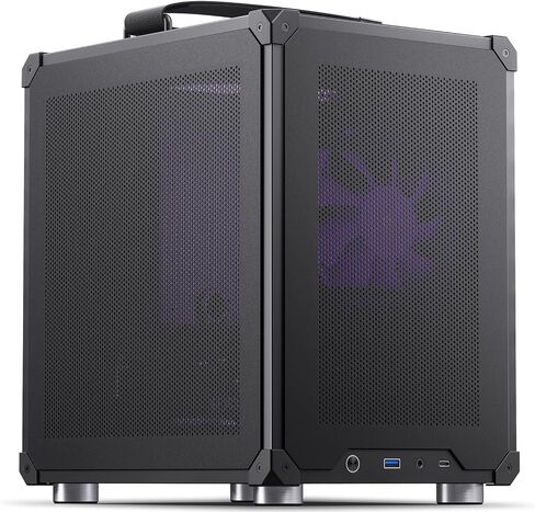 JONSBO C6-ITX white ITX Handled Mesh PC Case, Simple Compact Desktop ITX Chassis, SP MB ITX/MINI-DTX, ATX Power Bite (L140mm Max.), 170mm Tower Cpu Cooler,3 Fan positions, Tool-free Open Case, white in Saudi Arabia