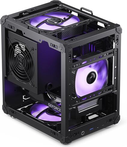 JONSBO C6-ITX white ITX Handled Mesh PC Case, Simple Compact Desktop ITX Chassis, SP MB ITX/MINI-DTX, ATX Power Bite (L140mm Max.), 170mm Tower Cpu Cooler,3 Fan positions, Tool-free Open Case, white in Saudi Arabia