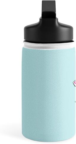 Deny Designs Water Bottle, Straw Lid 18 oz, Doodle By Meg Doing My Best in Saudi Arabia